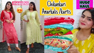 MEESHO CHIKANKARI KURTIS HAUL | CHIKANKARI/ LUCKNOWI KURTIS | MEESHO KURTI HAUL | ONLINE KURTI | RIA