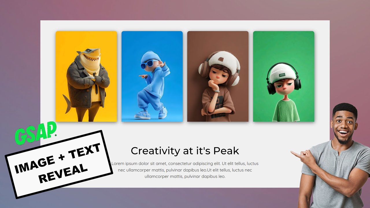 GSAP Image and Text Reveal Animation with Elementor 