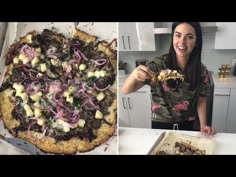 katie-makes-hawaiian-bbq-pork-pizza-with-cauliflower-crust-|-food-network