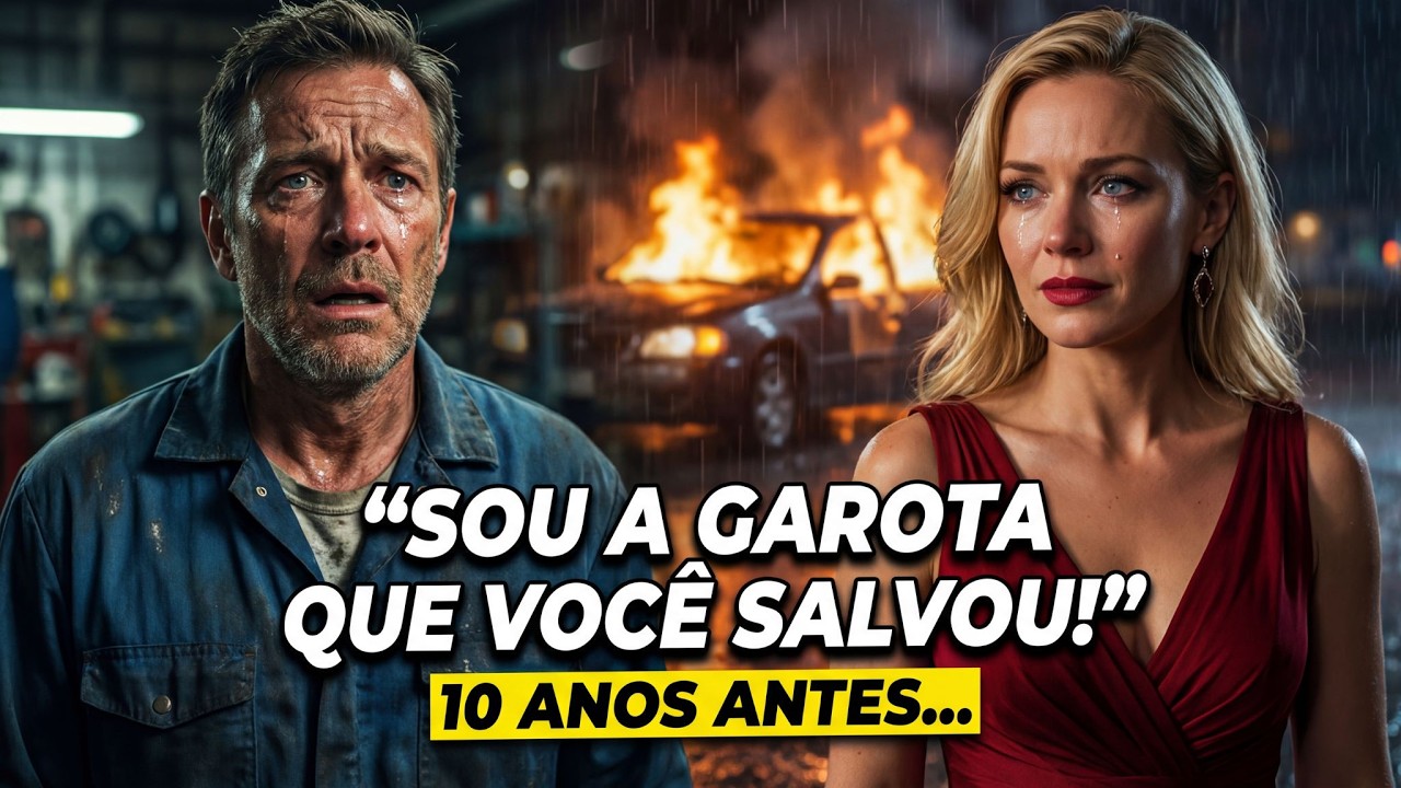 SOU AQUELA GAROTA QUE VOCÊ SALVOU HÁ 10 ANOS - REVELOU A MULHER AO POBRE MECÂNICO