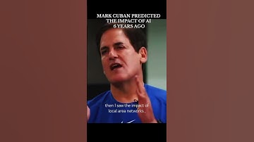 MARK CUBAN PREDICTED THE IMPACT OF AI 6 YEARS AGO #shorts #ai #viral #artificialintelligence