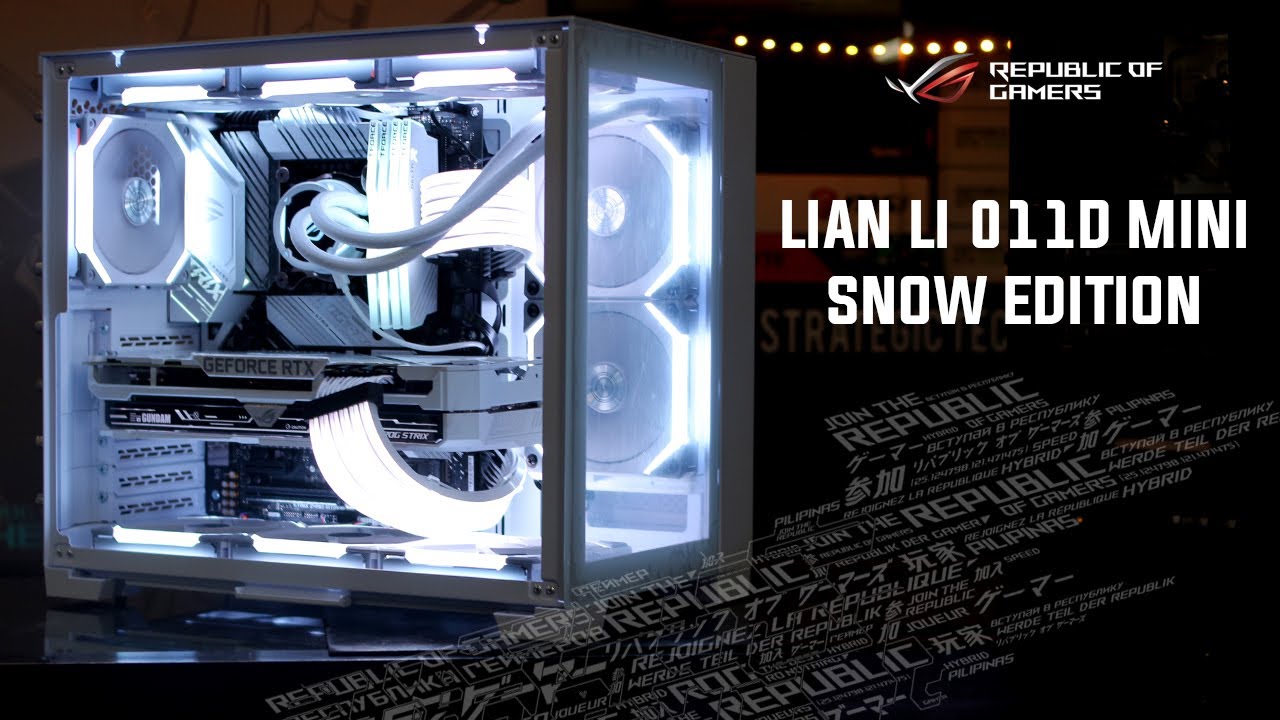 Lian Li 011 Dynamic Mini Snow Edition X Asus Rog White Build Log Youtube