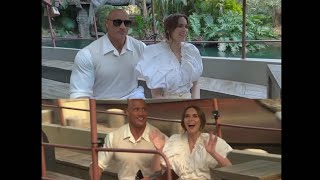 Emily Blunt & Dwayne Johnson Taking The Jungle Cruise Ride To The Premiere At Disneyland