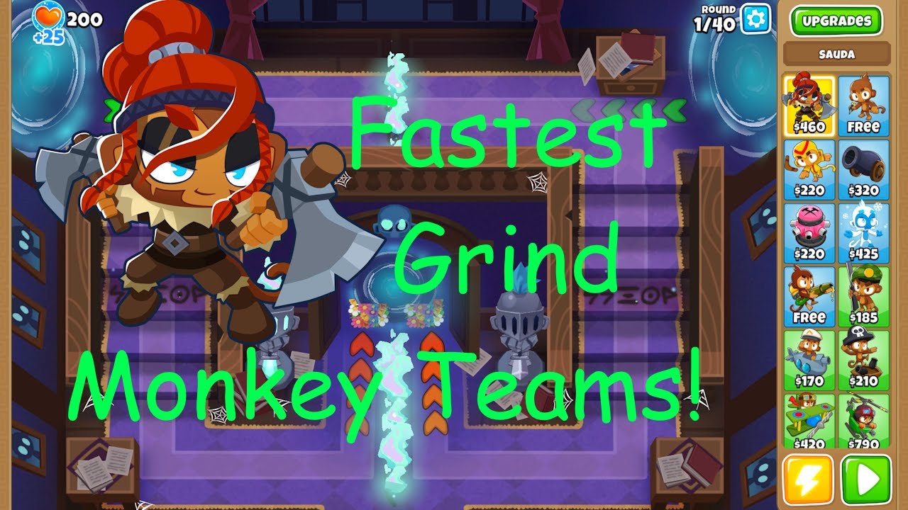 Bloons TD 6 Fastest Way to Grind Monkey Teams for the Achievements! Easy Standard Grind!