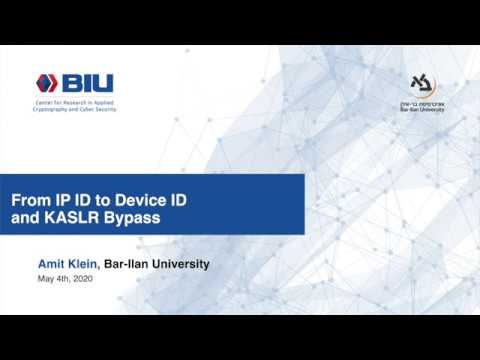 From IP ID to Device ID and KASLR Bypass- Amit Klein