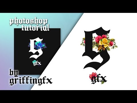 Old English / Floral Letter Logo | Photoshop Tutorial 