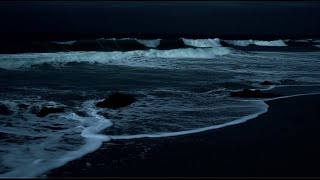 Fall Asleep with Powerful Waves at Night on Museddu Beach - Ocean Sounds for Deep Sleeping