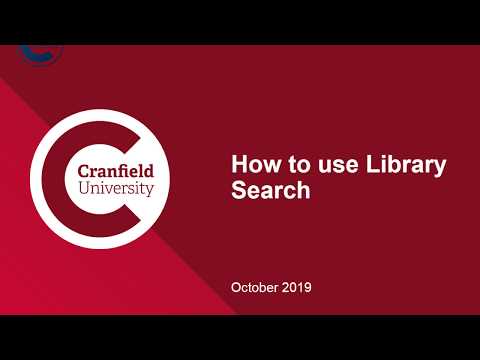 How to use library search