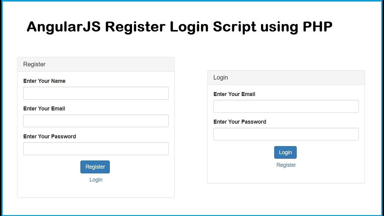 User php login. Login register. Angular php. Vue js login register form php. Registration example.