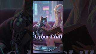 Cyberpunk Chill: A Girl, Her Cyborg Cat, and a Good Book #lofi #music