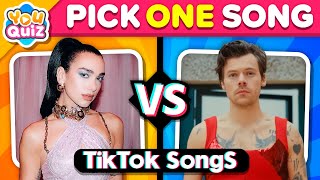 PICK ONE KICK ONE 🎵 The Most Popular TikTok Songs 👑 Music Quiz 🔊