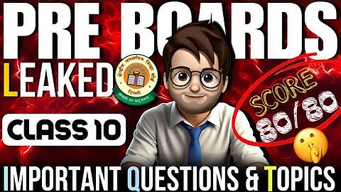 CLASS 10th Pre-Boards Most Important Questions & Topics🔥 / All Subject / Pre-Boards Strategy 