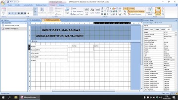 Cara Membuat Form Input Data Mahasiswa Pada Microsoft Access 2007