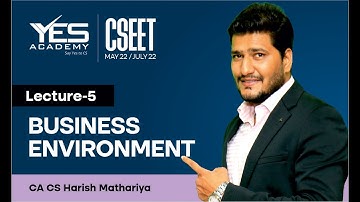 CSEET Business Environment (Lecture 5) | CSEET May 22/July 22FREE Batch | CA CS Harish Mathariya