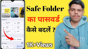 Safe Folder Ka Password Kaise Badle | How To Change Password Of Safe Folder In Google Files ||