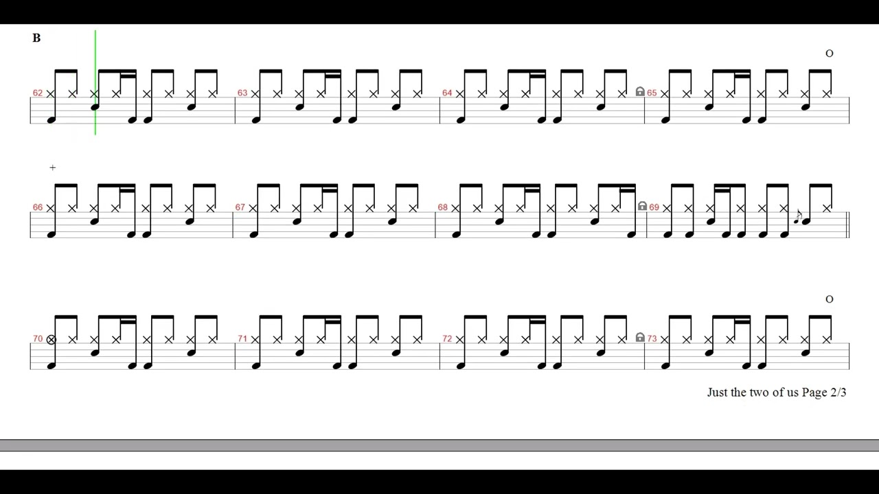 Bill Withers-Just the two of us | Drum Score, Drum Sheet Music