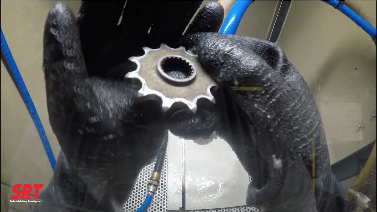 Cleaning a Dirt Bike Sprocket by Vapor Honing Surface Refinishing