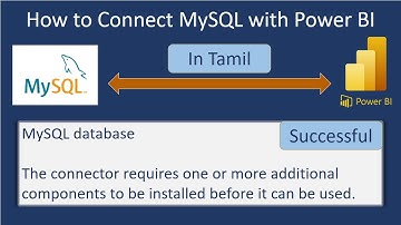 How to Connect MySQL with Power BI in Tamil | This connection required one or more components requir