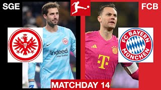 🔴 LIVE: SG EINTRACHT FRANKFURT VS FC BAYERN MÜNCHEN - BUNDESLIGA 2023/2024 MATCHDAY 14