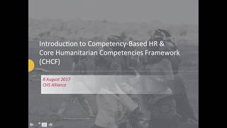 Webinar: Competency based HR and CHCF for Jordan-based human resources (HR) staff and managers