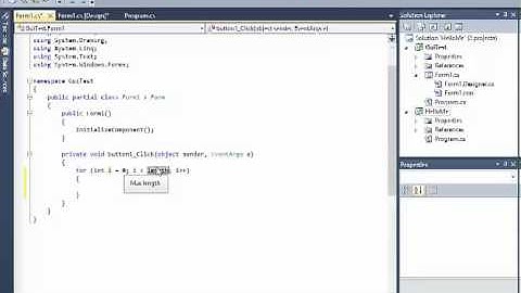 Draft C# GUI, Forms, Buttons, For Next