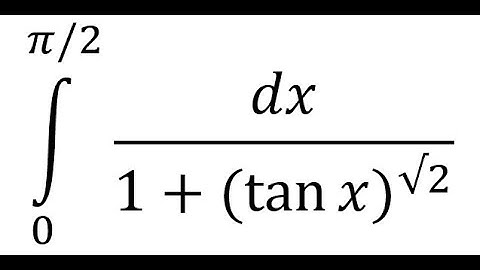 Solving a definite Integral using the 