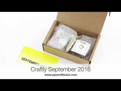 Craftly Subscription Box Unboxing September 2016