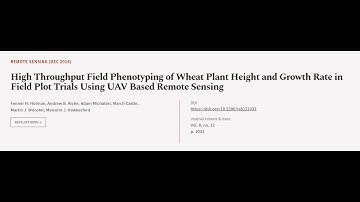 High Throughput Field Phenotyping of Wheat Plant Height and Growth Rate in Field Plot... | RTCL.TV
