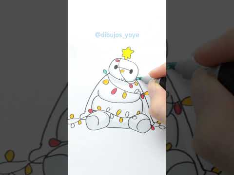 Colorea a BAYMAX para Navidad 🎄- Segunda Parte - Disney #drawing #art @DibujosYaye29