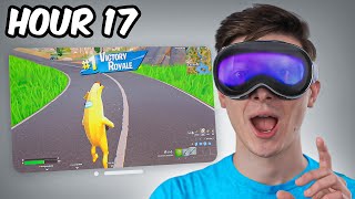 Using The Apple Vision Pro To Play Fortnite For 24 Hours