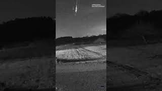 Security camera captures what looked like space debris from Starlink-5693 launch vehicle