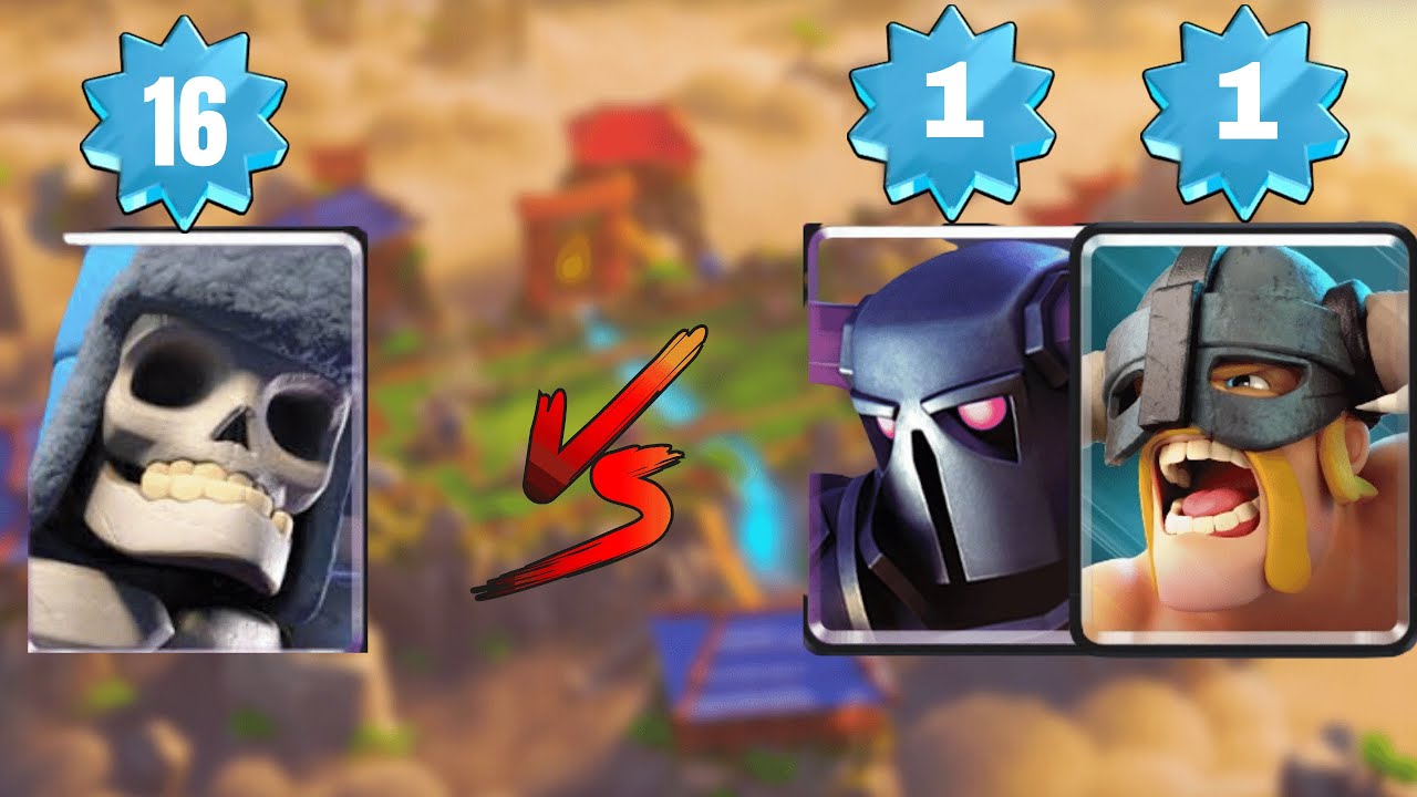 MAXED GiantSkeleton vs Level 1 EBARBS AND PEKKA I Who is stronger!? YouTube