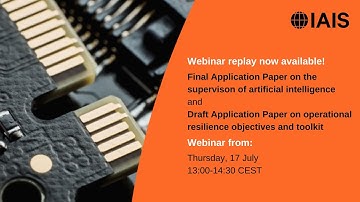 Public background session: application papers on artificial intelligence and operational resilience