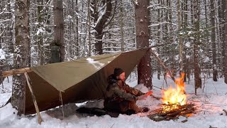 Winter Overnight Plash Palatka Jerven  Fjelduken  bushcraft camping