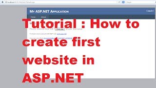 Tutorial : How to create first website in ASP.NET Tutorial : How to create first website in ASP.NET