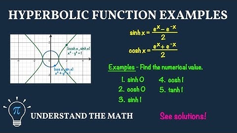 Examples: Hyperbolic Function Definitions