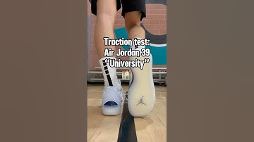 #Traction_test of the Air Jordan 39 in the “University” colorways. #basketball #shoes #hoopkicks