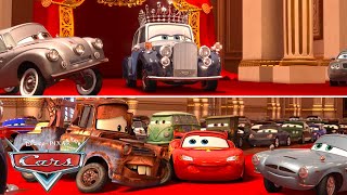 Mater and Lightning McQueen Meet the Queen | Pixar Cars Resimi