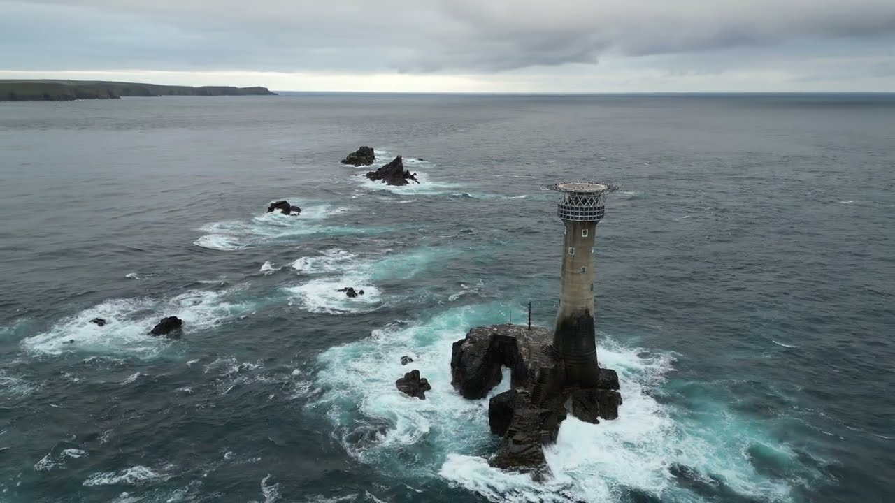 Longships Lighthouse, Cornwall UK,