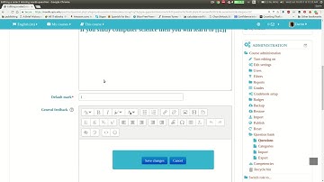 Selecting the Missing Word Question in Moodle