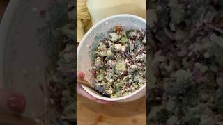 My Easy Bacon Blue Cheese Broccoli Salad with the Food Chopper
