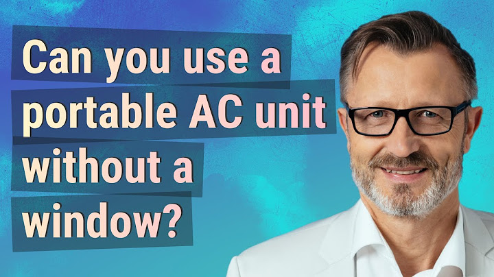 Can you use a portable AC unit without a window?