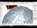 How to create dome shape with the curtain wall in ArchiCAD 15