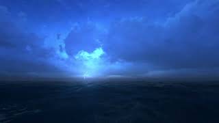 Storm , Ocean, Sky , Rain , The Waves Wind Dark Clouds I vfx8k