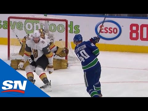 Elias Pettersson Shows Off Patience, Picks Corner On Fleury