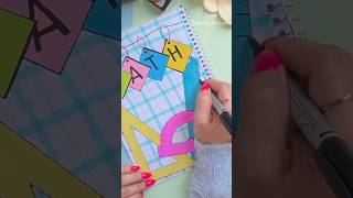 Maths DIY Notebook Cover Creative Back-to-School Idea