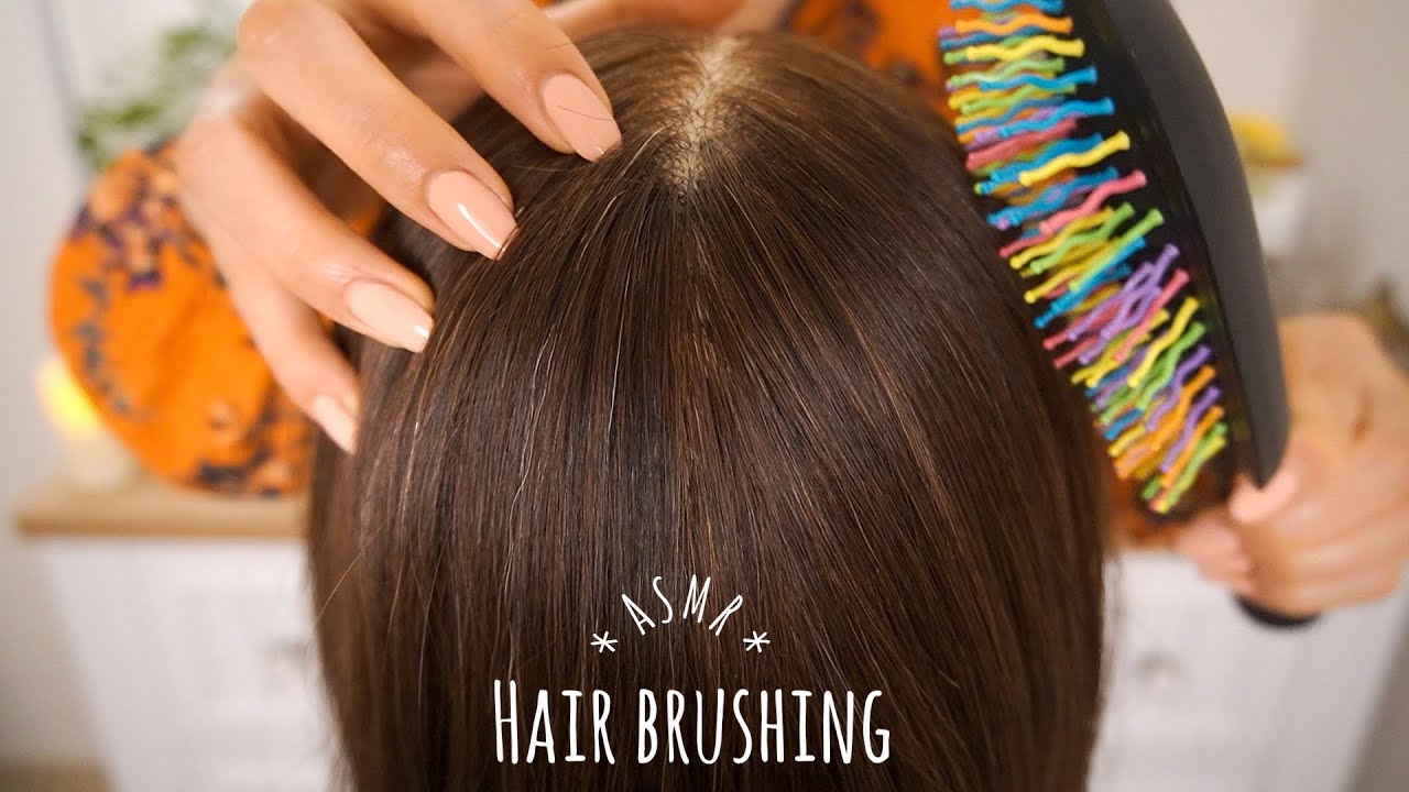 [ASMR] Hair brushing with colorful brush & Scalp Scratching massage