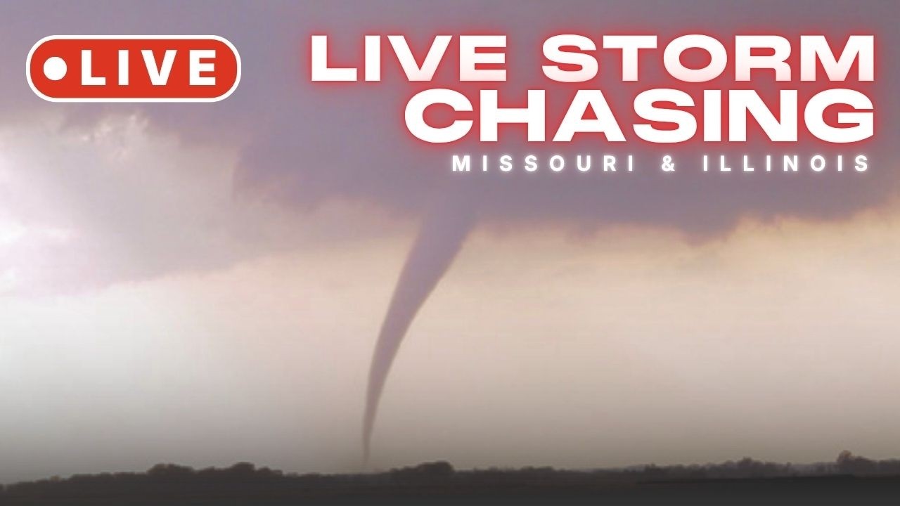 LIVE STORM CHASE - STRONG TORNADO THREAT in Missouri and Illinois - YouTube