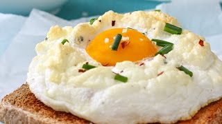 How to make Cloud Eggs (Eggs on a Cloud) | Happy Foods Tube