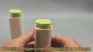 New design double wall luxury square shape airless pump bottle